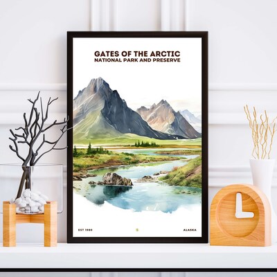 Gates of the Arctic National Park and Preserve Poster, Travel Art, Office Poster, Home Decor | S8 - image5